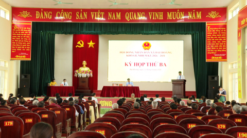 Kỳ họp thứ ba, HĐND x&atilde; Đại Ho&agrave;ng