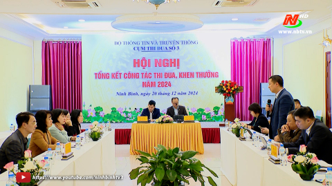 Cụm thi đua số 3 - Đ&agrave;i PTTH c&aacute;c tỉnh đồng bằng s&ocirc;ng Hồng Tổng kết C&ocirc;ng t&aacute;c thi đua, khen thưởng năm 2024
