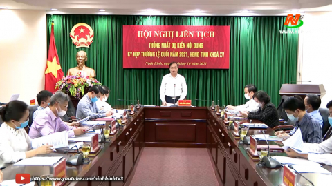 Thống nhất dự kiến nội dung kỳ họp thường lệ cuối năm 2021 của HĐND tỉnh