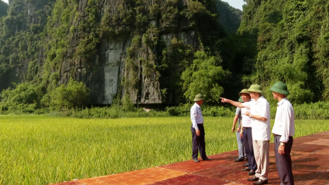 Hoa Lư kiểm tra c&ocirc;ng t&aacute;c chuẩn bị cho tuần du lịch Ninh B&igrave;nh 2023