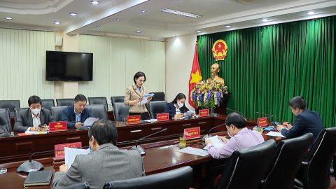 Hội nghị kiểm điểm tập thể l&atilde;nh đạo đo&agrave;n ĐBQH tỉnh năm 2021