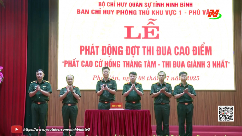 C&aacute;c cơ quan đơn vị trực thuộc Bộ CHQS tỉnh Ph&aacute;t động đợt thi đua cao điểm &ldquo; phất cao cờ hồng Th&aacute;ng T&aacute;m, thi đua gi&agrave;nh 3 nhất&rdquo;