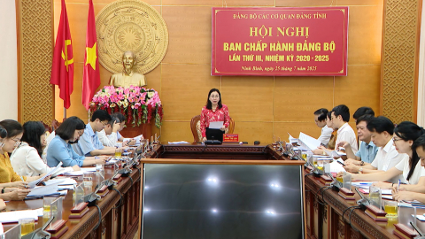 Hội nghị Ban Chấp h&agrave;nh Đảng bộ c&aacute;c cơ quan Đảng tỉnh lần thứ ba
