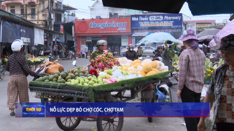 Nỗ lực dẹp bỏ chợ c&oacute;c, chợ tạm