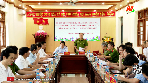 Tổ c&ocirc;ng t&aacute;c triển khai Đề &aacute;n 06 của Ch&iacute;nh phủ kiểm tra, đ&aacute;nh gi&aacute; Hệ thống th&ocirc;ng tin phục vụ ch&iacute;nh quyền 2 cấp tỉnh Ninh B&igrave;nh