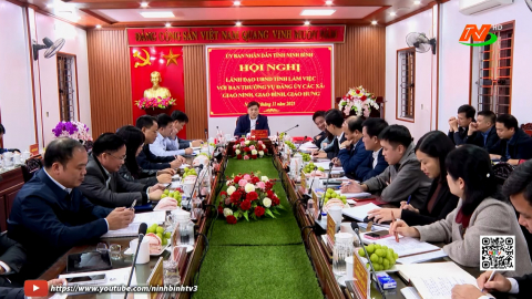 L&atilde;nh đạo UBND tỉnh l&agrave;m việc với c&aacute;c x&atilde; Giao Ninh, Giao B&igrave;nh, Giao Hưng