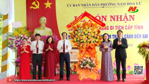 Đ&oacute;n nhận quyết định xếp hạng di t&iacute;ch lịch sử v&agrave; danh lam thắng cảnh cấp tỉnh Đền Am