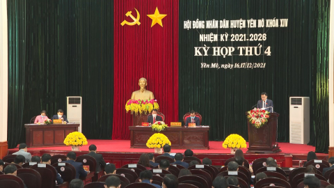 Kỳ họp thứ 4, HĐND huyện Y&ecirc;n M&ocirc; kh&oacute;a XIV