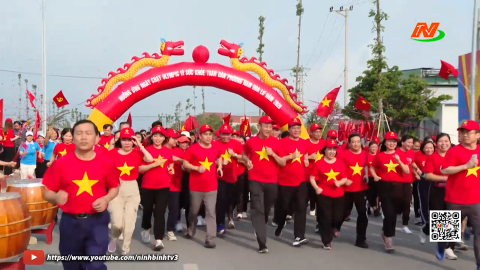 Phường Nam Hoa Lư tổ chức ng&agrave;y chạy Olympic v&igrave; sức khỏe to&agrave;n d&acirc;n