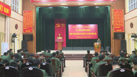 Bộ CHQS tỉnh tiễn qu&acirc;n nh&acirc;n ho&agrave;n th&agrave;nh nghĩa vụ qu&acirc;n sự tại ngũ năm 2024