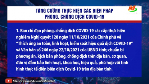 Tăng cường thực hiện c&aacute;c biện ph&aacute;p ph&ograve;ng, chống dịch COVID-19
