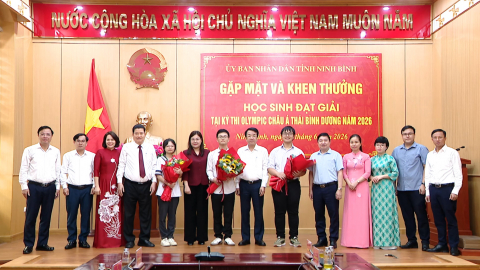 Gặp mặt v&agrave; khen thưởng học sinh đoạt giải tại Kỳ thi Olympic Ch&acirc;u &Aacute; - Th&aacute;i B&igrave;nh Dương năm 2026