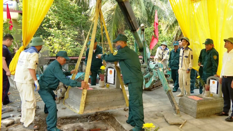 Đẩy nhanh tiến độ lấy mẫu, x&aacute;c định danh t&iacute;nh h&agrave;i cốt liệt sĩ