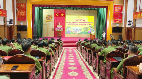 Đảng ủy, Ban Gi&aacute;m đốc C&ocirc;ng an tỉnh đối thoại với lực lượng C&ocirc;ng an cấp x&atilde;
