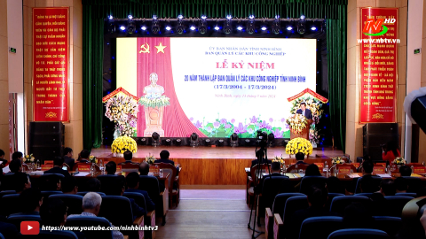 Lễ kỷ niệm 20 năm th&agrave;nh lập Ban Quản l&yacute; c&aacute;c khu c&ocirc;ng nghiệp tỉnh