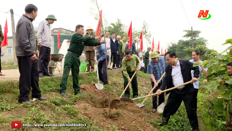 Cựu chiến binh x&atilde; Quỳnh Lưu, huyện Nho Quan hưởng ứng tết trồng c&acirc;y
