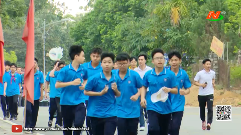 Phường Trung Sơn tổ chức ng&agrave;y chạy Olympic v&igrave; sức khỏe to&agrave;n d&acirc;n
