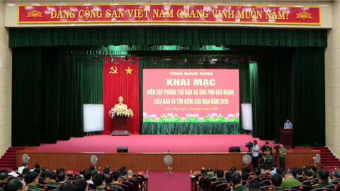  Diễn tập ph&ograve;ng thủ d&acirc;n sự tỉnh Ninh B&igrave;nh năm 2026