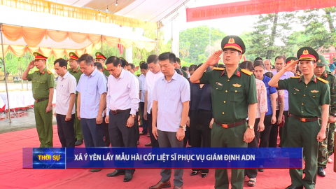 X&atilde; &Yacute; Y&ecirc;n lấy mẫu h&agrave;i cốt liệt sĩ phục vụ gi&aacute;m định ADN