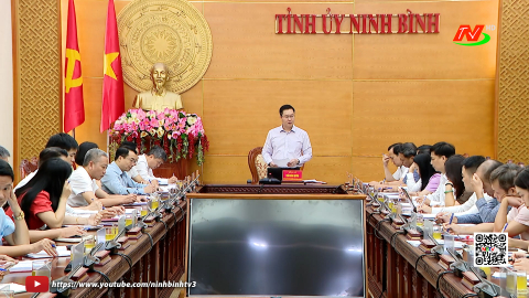 Thường trực Tỉnh ủy l&agrave;m việc với Văn ph&ograve;ng Tỉnh ủy - 21/5/2026