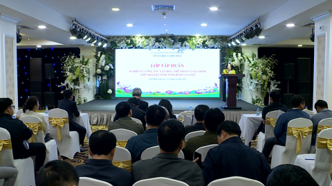 Tập huấn nghiệp vụ c&ocirc;ng t&aacute;c văn h&oacute;a, thể thao v&agrave; gia đ&igrave;nh