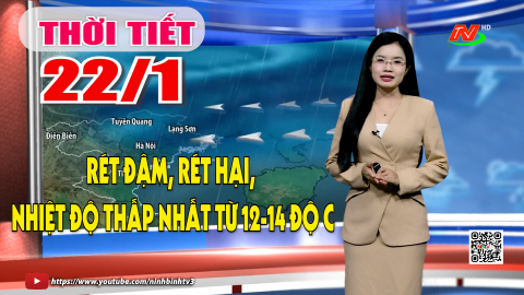 Dự b&aacute;o thời tiết khu vực tỉnh Ninh B&igrave;nh đ&ecirc;m 21, ng&agrave;y 22/1/2026