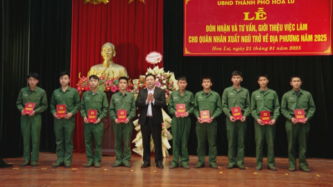 Th&agrave;nh phố Tam Điệp, th&agrave;nh phố Hoa Lư, huyện Gia Viễn, huyện Y&ecirc;n Kh&aacute;nh đ&oacute;n nhận v&agrave; tư vấn, giới thiệu việc l&agrave;m cho qu&acirc;n nh&acirc;n xuất ngũ