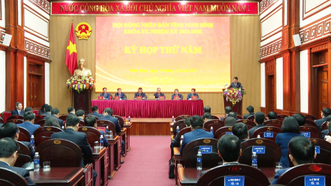 Kỳ họp thứ 5, HĐND tỉnh kh&oacute;a XV  