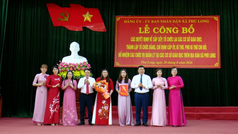 X&atilde; Ph&uacute; Long c&ocirc;ng bố quyết định sắp xếp lại c&aacute;c cơ sở gi&aacute;o dục