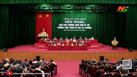 Hội nghị giao ban Thường trực Tỉnh ủy với Thường trực Đảng ủy c&aacute;c x&atilde;, phường