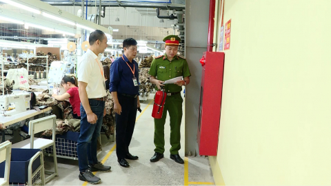 Đảm bảo an to&agrave;n ph&ograve;ng ch&aacute;y, chữa ch&aacute;y tại c&aacute;c c&ocirc;ng ty may