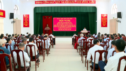 Đồng Thịnh sơ kết c&ocirc;ng t&aacute;c 6 th&aacute;ng đầu năm v&agrave; 1 năm vận h&agrave;nh ch&iacute;nh quyền địa phương 2 cấp