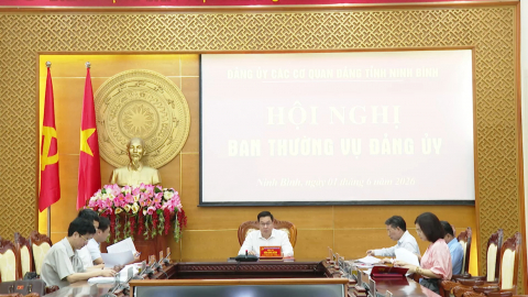 Hội nghị Ban Thường vụ Đảng ủy c&aacute;c cơ quan Đảng tỉnh