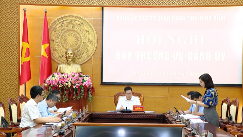 Hội nghị Ban Thường vụ Đảng ủy c&aacute;c cơ quan Đảng tỉnh - 18/6/2026