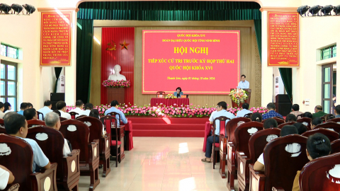 Đo&agrave;n đại biểu Quốc hội tiếp x&uacute;c với cử tri trước Kỳ họp thứ hai, Quốc hội kh&oacute;a XVI