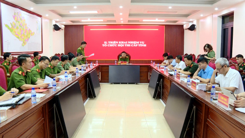Triển khai c&ocirc;ng t&aacute;c tổ chức Hội thi nghiệp vụ chữa ch&aacute;y v&agrave; CNCH