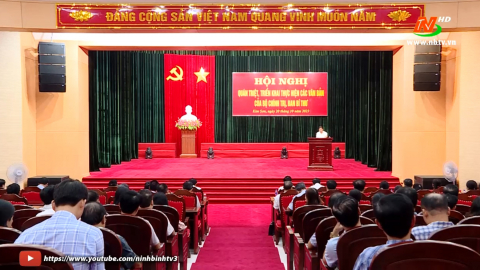 Kim Sơn qu&aacute;n triệt, triển khai c&aacute;c văn bản của Bộ ch&iacute;nh trị, Ban B&iacute; thư