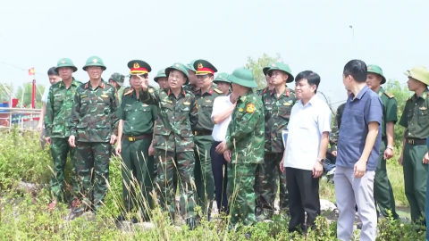 Bộ tư lệnh Qu&acirc;n khu 3 kiểm tra c&ocirc;ng t&aacute;c ph&ograve;ng, chống b&atilde;o số 11