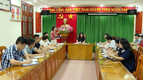 Giao ban c&ocirc;ng t&aacute;c b&aacute;o ch&iacute;, tuy&ecirc;n truyền th&aacute;ng 8