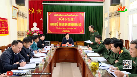 Ra Nghị quyết l&atilde;nh đạo thực hiện nhiệm vụ qu&acirc;n sự năm 2026