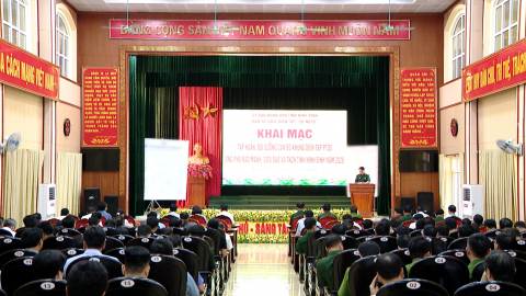 Tập huấn, bồi dưỡng c&aacute;n bộ khung diễn tập ph&ograve;ng thủ d&acirc;n sự tỉnh năm 2026