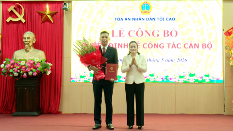 C&ocirc;ng bố Quyết định điều động, bổ nhiệm Ch&aacute;nh &aacute;n TAND tỉnh Ninh B&igrave;nh