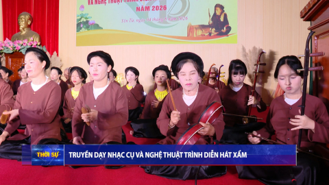 Truyền dạy nhạc cụ v&agrave; nghệ thuật tr&igrave;nh diễn h&aacute;t Xẩm
