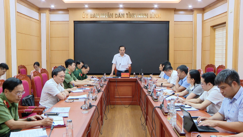 Tiểu ban trang tr&iacute; kh&aacute;nh tiết, thi đua v&agrave; tuy&ecirc;n truyền cuộc Diễn tập ph&ograve;ng thủ d&acirc;n sự tỉnh triển khai nhiệm vụ