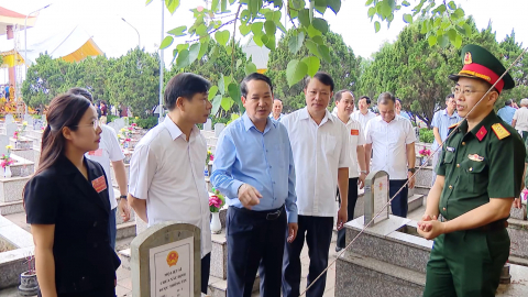 Y&ecirc;n M&ocirc; d&acirc;ng hương, triển khai lấy mẫu ADN h&agrave;i cốt liệt sĩ