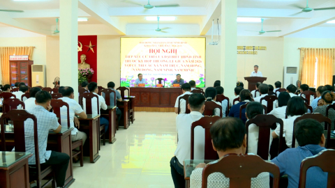 Đại biểu HĐND tỉnh tiếp x&uacute;c cử tri c&aacute;c x&atilde;: Nam Trực, Nam Minh, Nam Đồng, Nam Hồng v&agrave; Nam Ninh trước kỳ họp thường lệ giữa năm 2026 