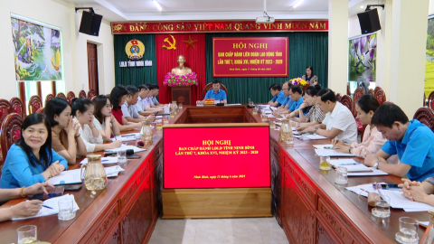 Hội nghị lần thứ 7 Ban Chấp h&agrave;nh Li&ecirc;n đo&agrave;n Lao động tỉnh