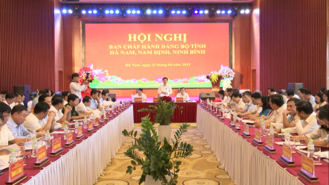 Ban Chấp h&agrave;nh Đảng bộ tỉnh H&agrave; Nam, Ninh B&igrave;nh, Nam Định th&ocirc;ng qua tổ chức bộ m&aacute;y thực hiện s&aacute;p nhập tỉnh
