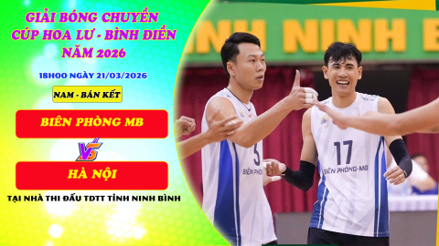 BI&Ecirc;N PH&Ograve;NG MB vs H&Agrave; NỘI | B&aacute;n kết 1 - Giải b&oacute;ng chuyền C&uacute;p Hoa Lư - B&igrave;nh Điền 2026