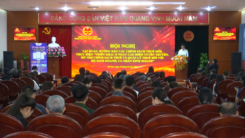 Tập huấn ch&iacute;nh s&aacute;ch thuế mới cho hộ, c&aacute; nh&acirc;n kinh doanh